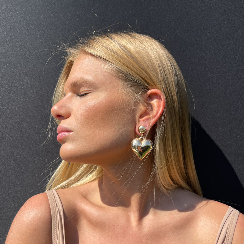 Palestro Milano Orecchini Cuore Big Gold
