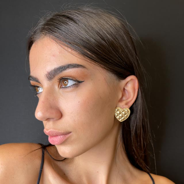 Palestro Milano Orecchini Cuore trapuntato