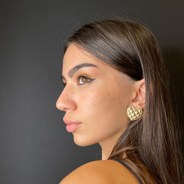 Palestro Milano Orecchini Cuore trapuntato