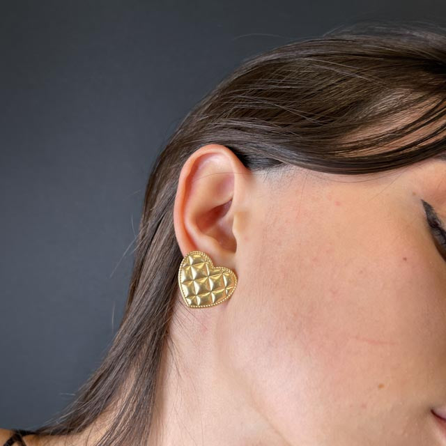 Palestro Milano Orecchini Cuore trapuntato