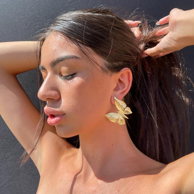 Palestro Milano Orecchini Farfalle gold plated