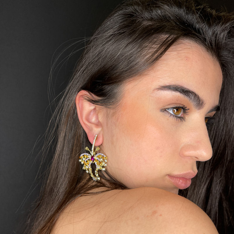 Palestro Milano Orecchini Farfalle Luminose