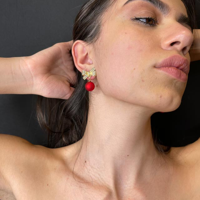 Palestro Milano Orecchini Fiocchetti gold con pallina