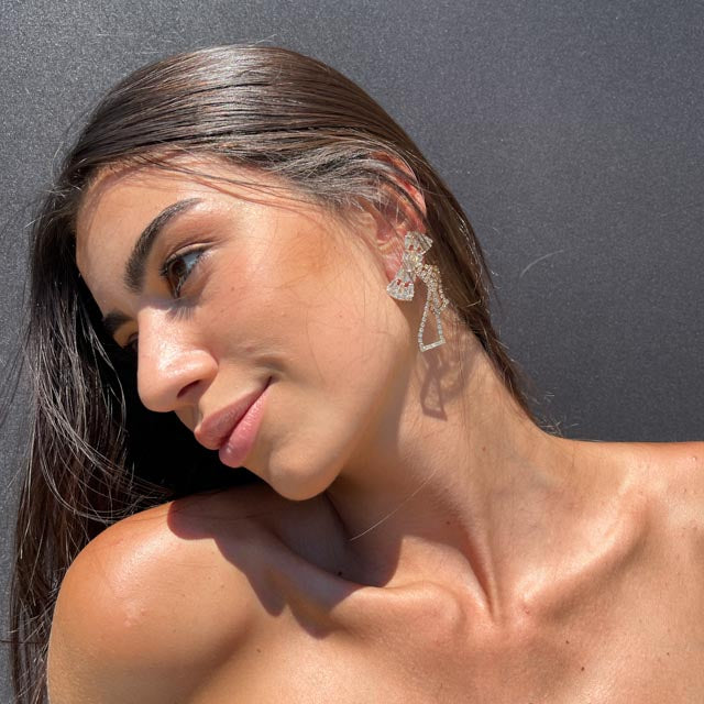 Palestro Milano Orecchini Fiocchi di cristallo