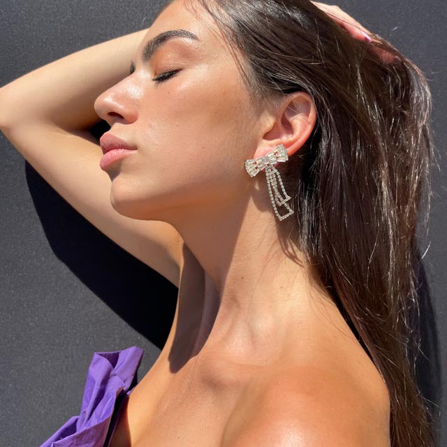 Palestro Milano Orecchini Fiocchi di cristallo