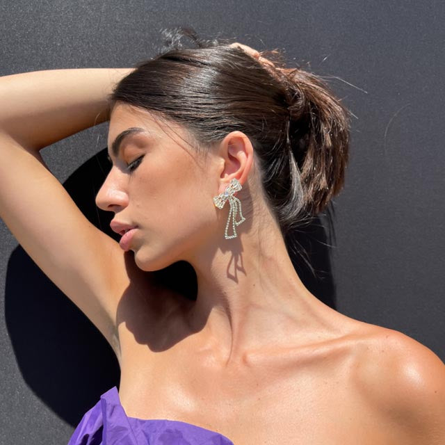 Palestro Milano Orecchini Fiocchi di cristallo