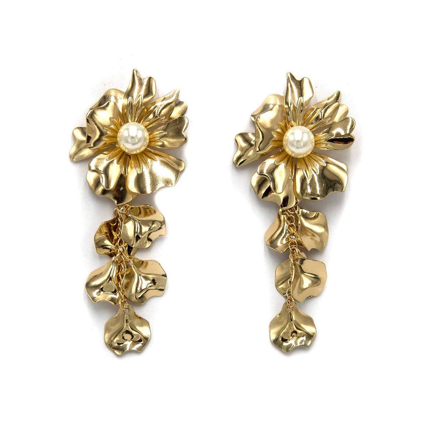 Palestro Milano Orecchini Fiore pendente Gold