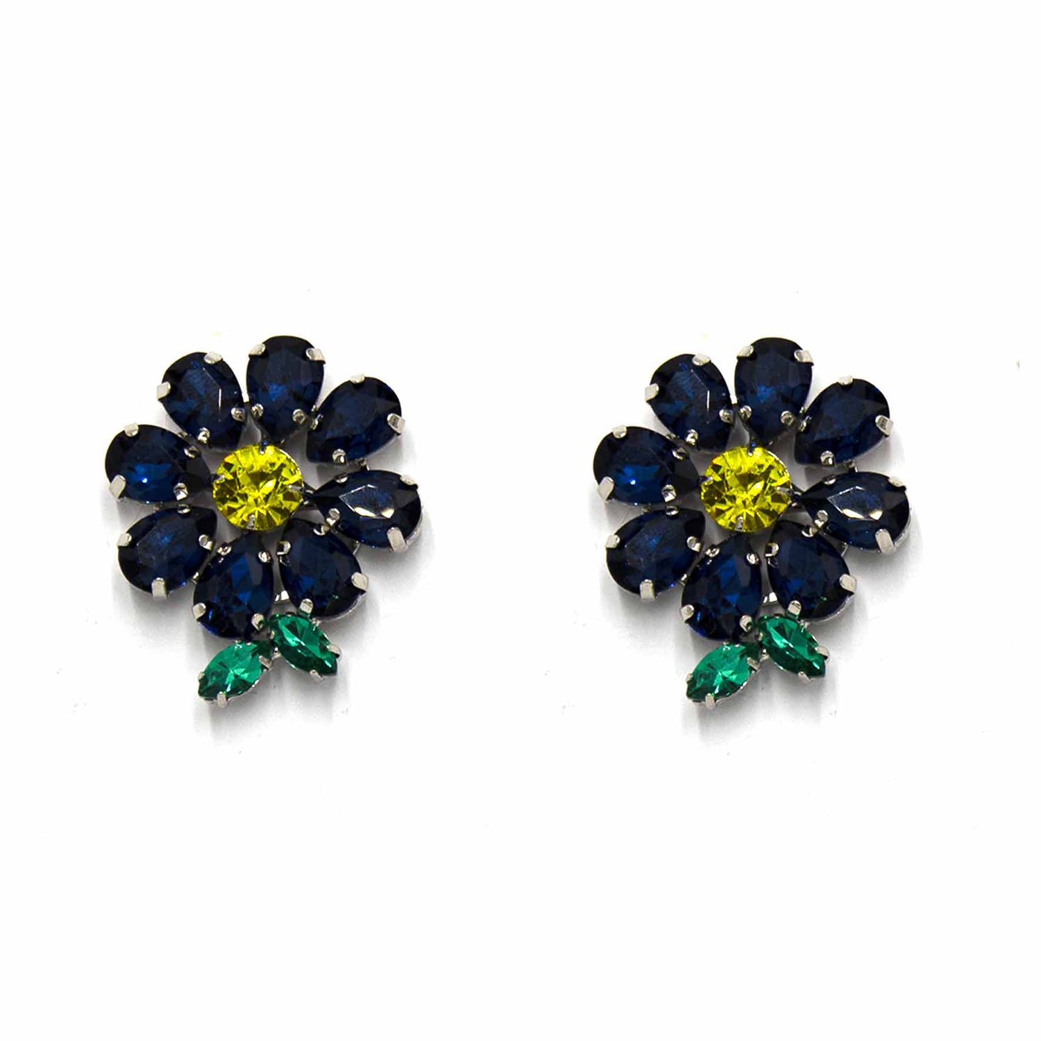 Palestro Milano Orecchini Fiorellini con fogliolina