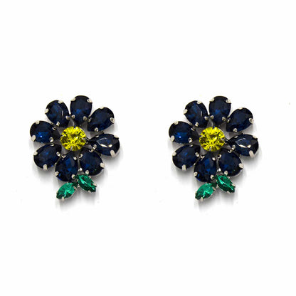 Palestro Milano Orecchini Fiorellini con fogliolina