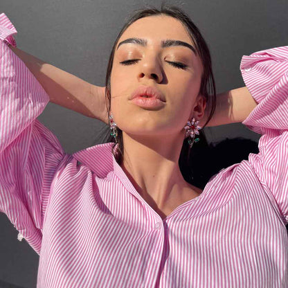 Palestro Milano Orecchini Fiorellini Con Gambo - New Collection