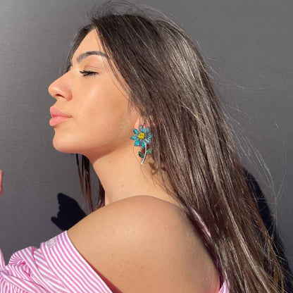 Palestro Milano Orecchini Fiorellini Con Gambo - New Collection