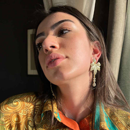 Palestro Milano Orecchini Foglia di Vite