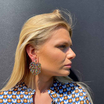 Palestro Milano Orecchini Foglia Tropicale