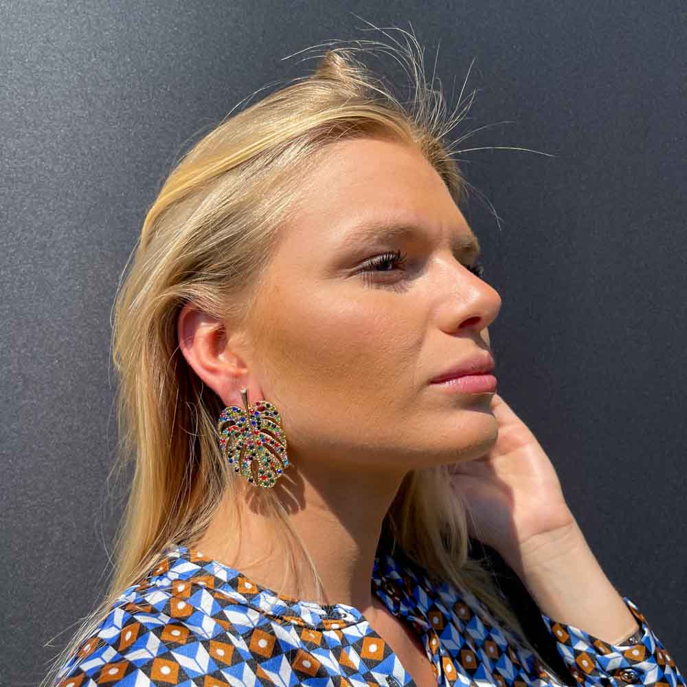 Palestro Milano Orecchini Foglia Tropicale