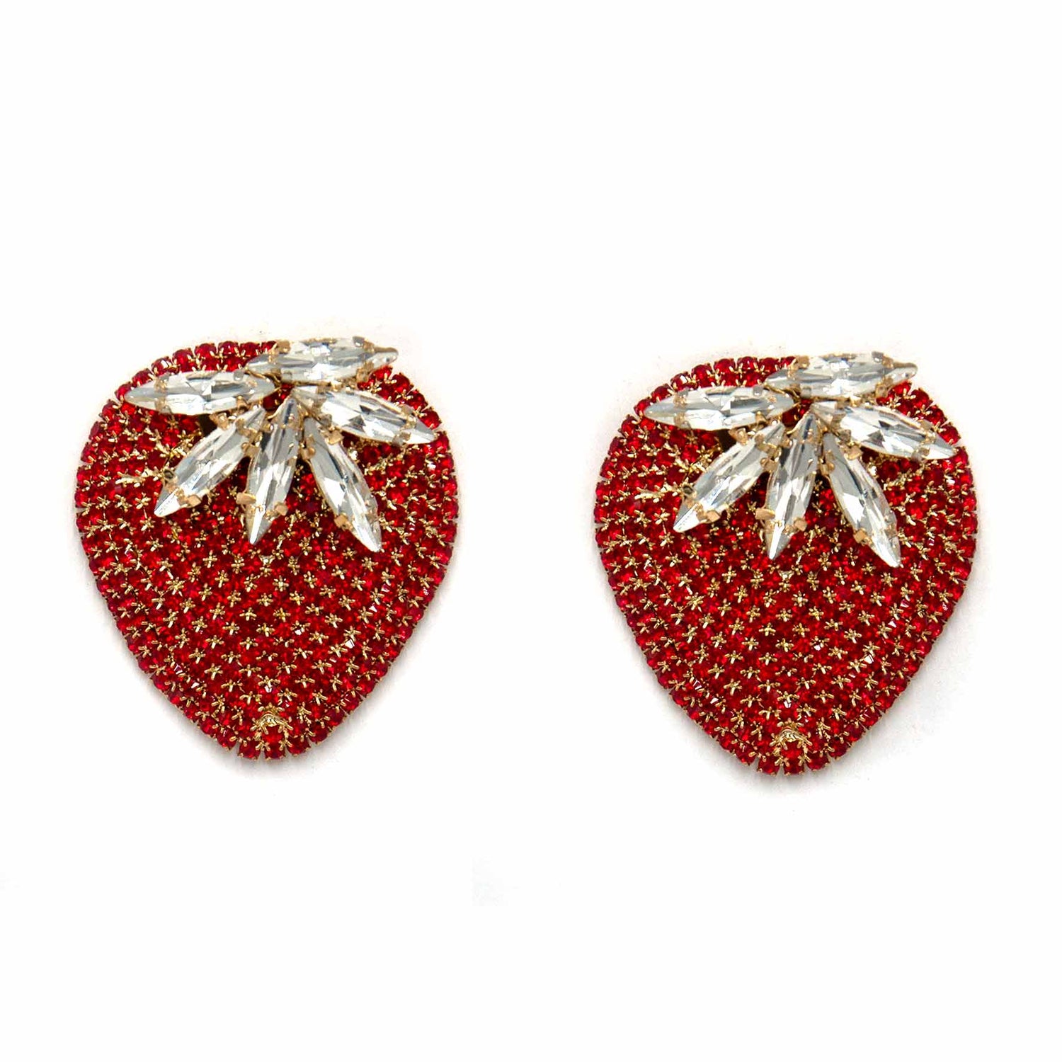 Palestro Milano Orecchini Fragole Big di zirconi