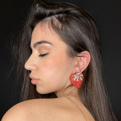 Palestro Milano Orecchini Fragole Big di zirconi