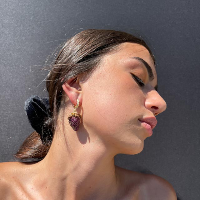 Palestro Milano Orecchini Fragole Gold Plated