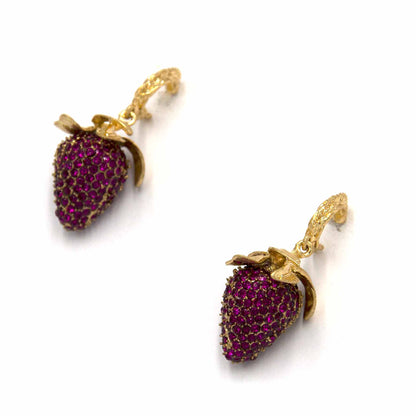 Palestro Milano Orecchini Fragole Gold Plated