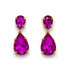 Palestro Milano Orecchini Fucsia Goccia di Cristallo