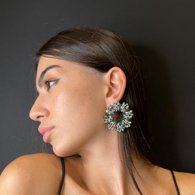 Palestro Milano Orecchini Ghirlanda Natalizia Classic