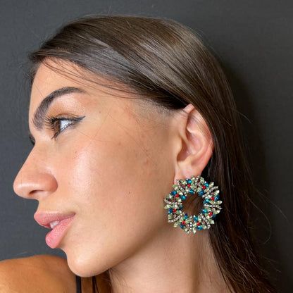 Palestro Milano Orecchini Ghirlanda Natalizia Classic