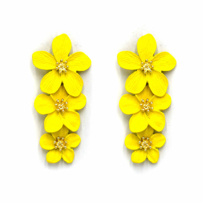 Palestro Milano Orecchini Giallo Sole Cascata di Tre Fiori