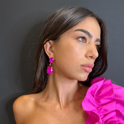 Palestro Milano Orecchini Goccia di Cristallo