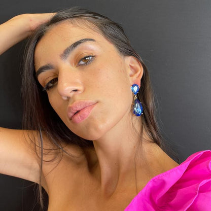 Palestro Milano Orecchini Goccia di Cristallo