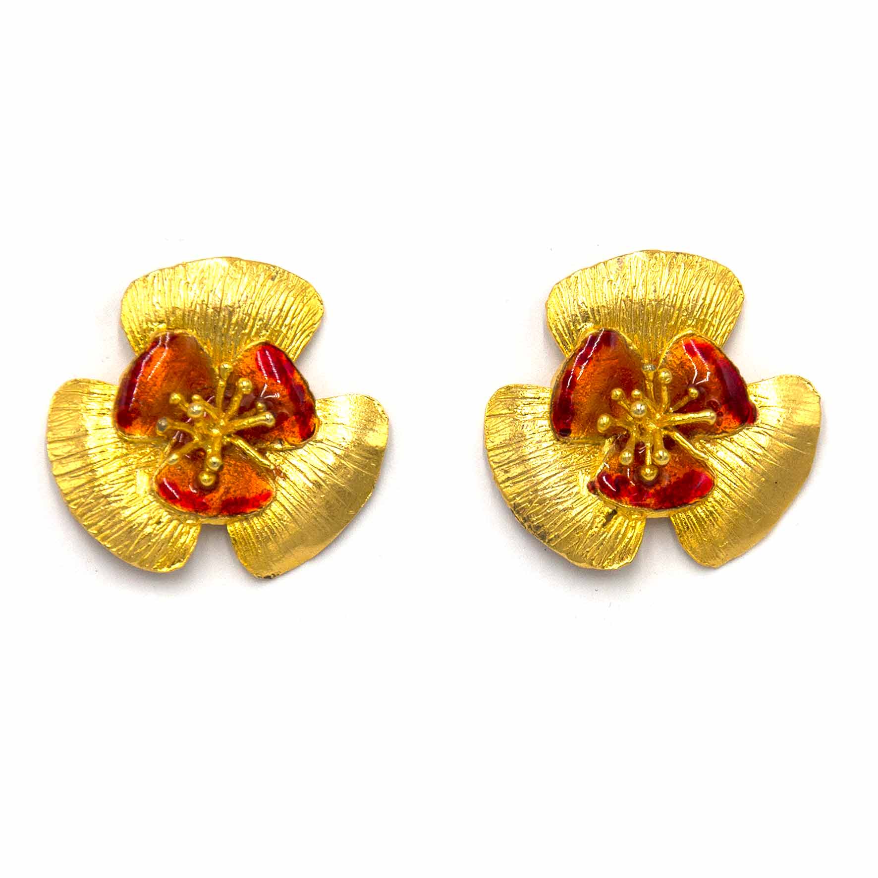 Palestro Milano Orecchini Gold Arancio Narciso