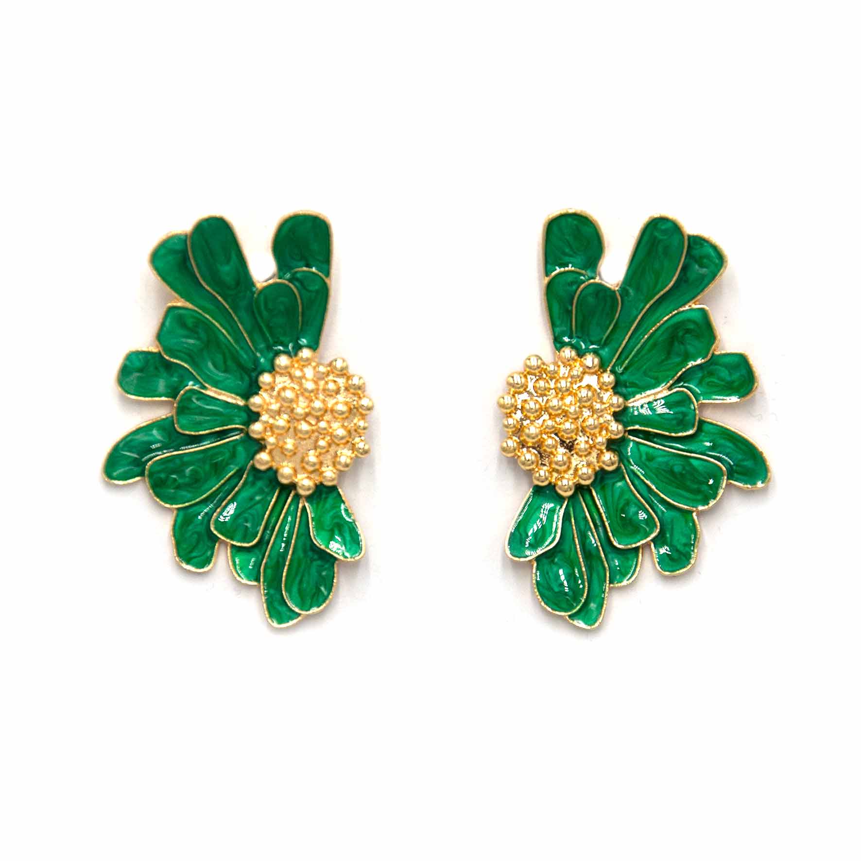 Palestro Milano Orecchini Green Fiori d&