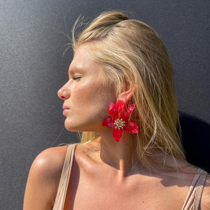 Palestro Milano Orecchini Ibisco con zirconi - New colors