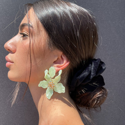 Palestro Milano Orecchini Ibisco con zirconi - New colors