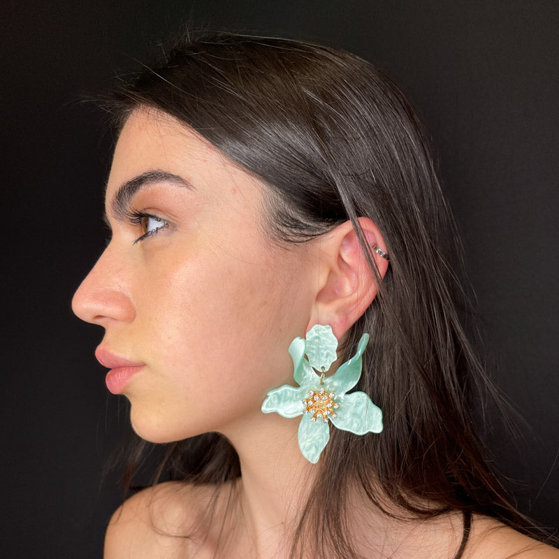 Palestro Milano Orecchini Ibisco con zirconi - New colors