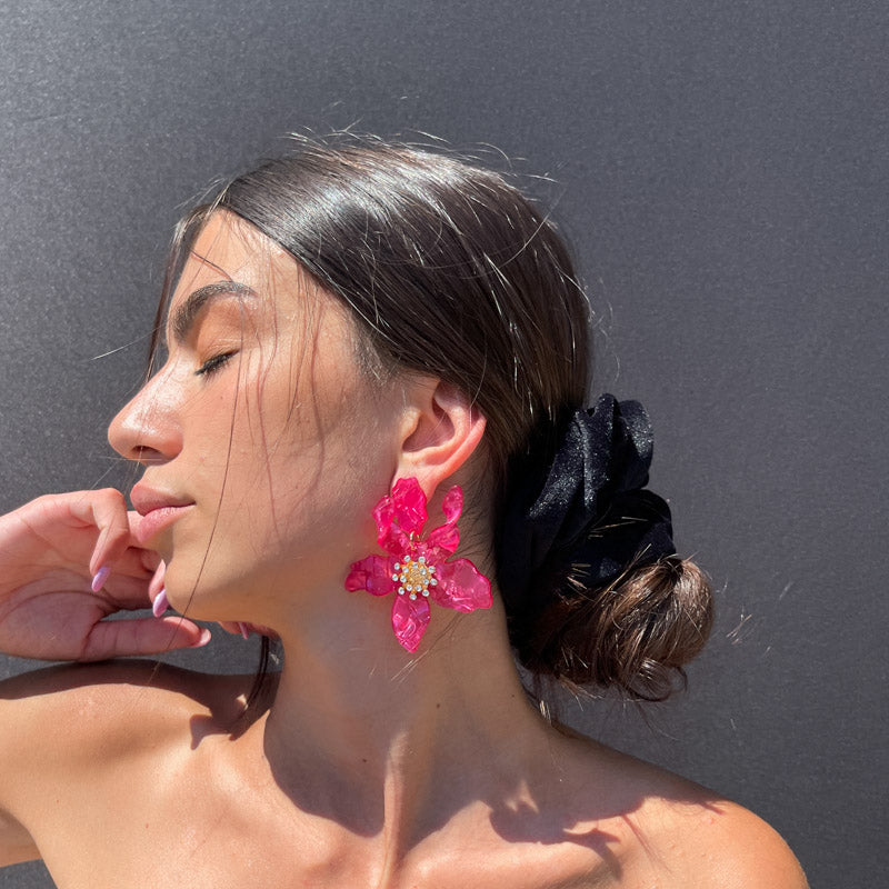 Palestro Milano Orecchini Ibisco con zirconi - New colors