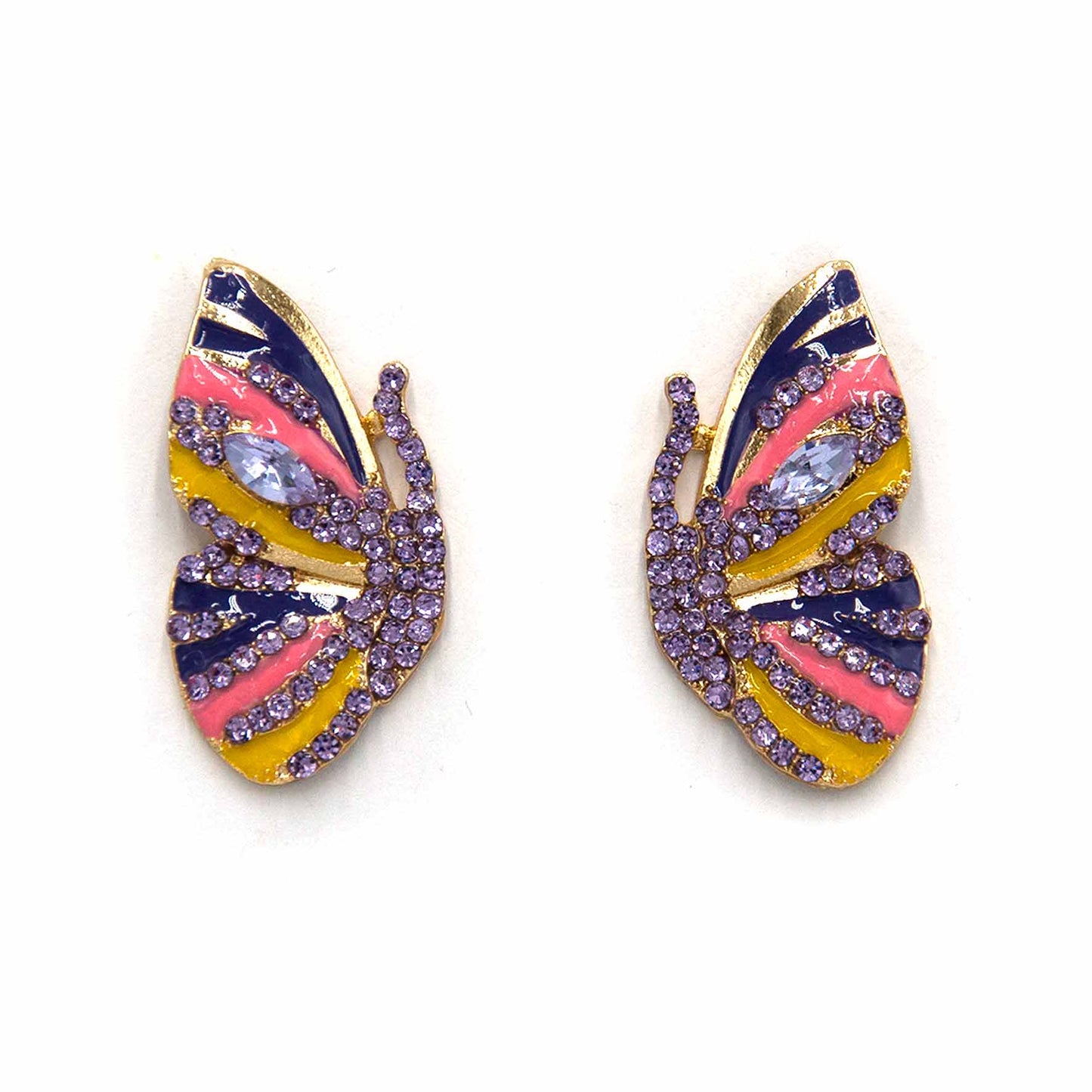 Palestro Milano Orecchini Lillac Farfalle colorate