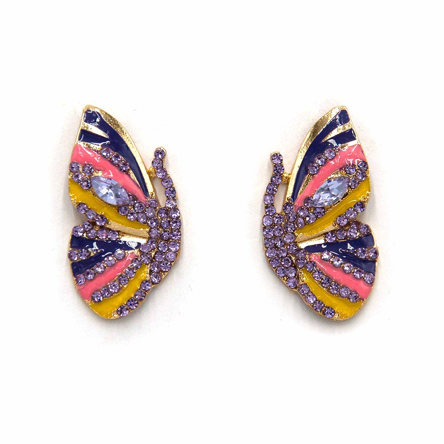 Palestro Milano Orecchini Lillac Farfalle colorate