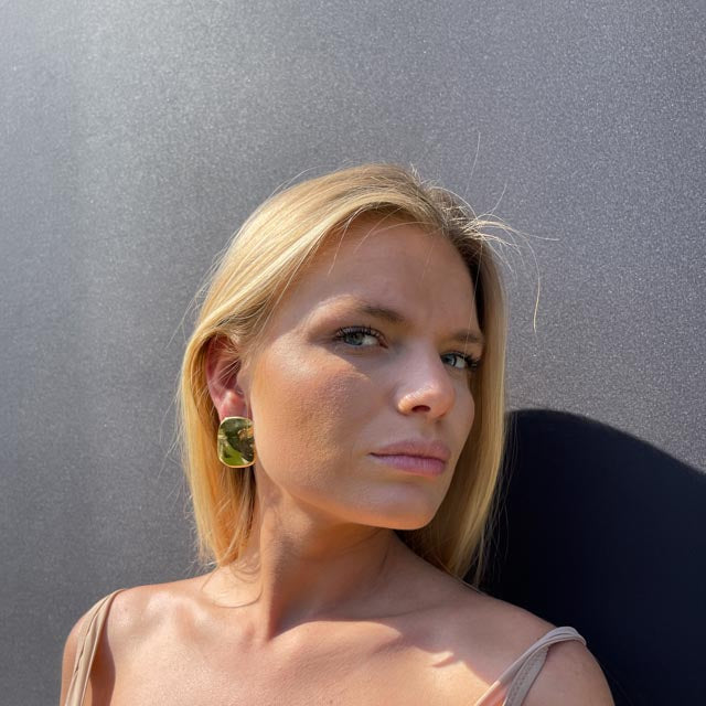 Palestro Milano Orecchini Luna Gold Plated