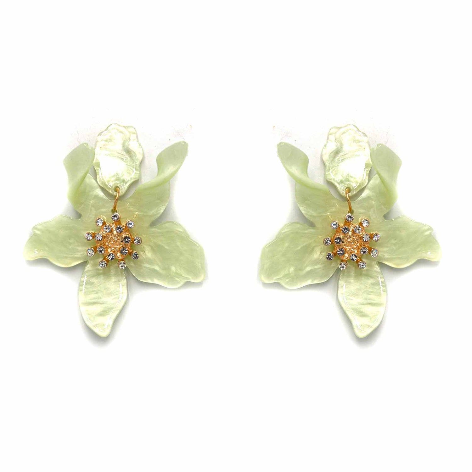 Palestro Milano Orecchini Mentuccia Ibisco con zirconi - New colors