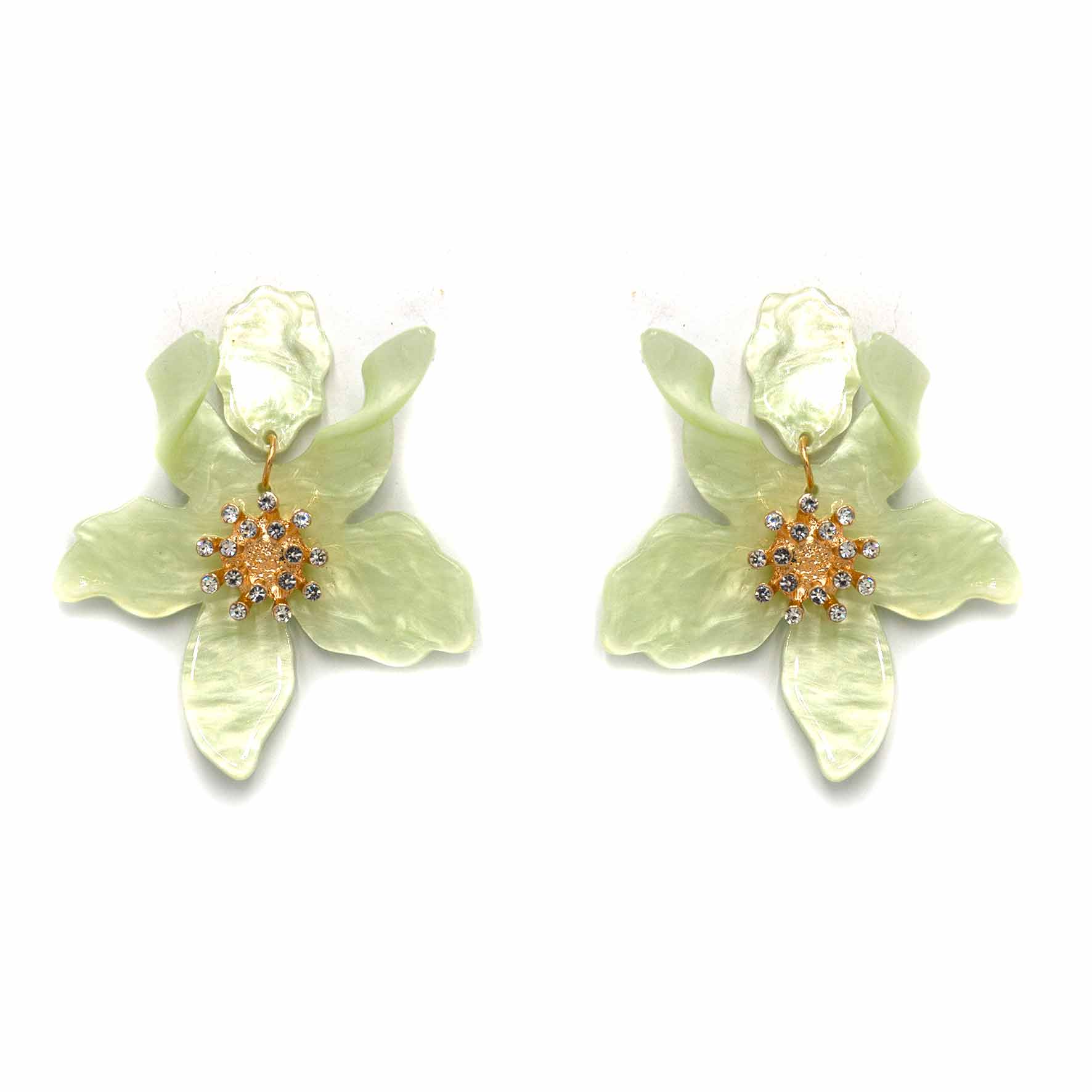 Palestro Milano Orecchini Mentuccia Ibisco con zirconi - New colors