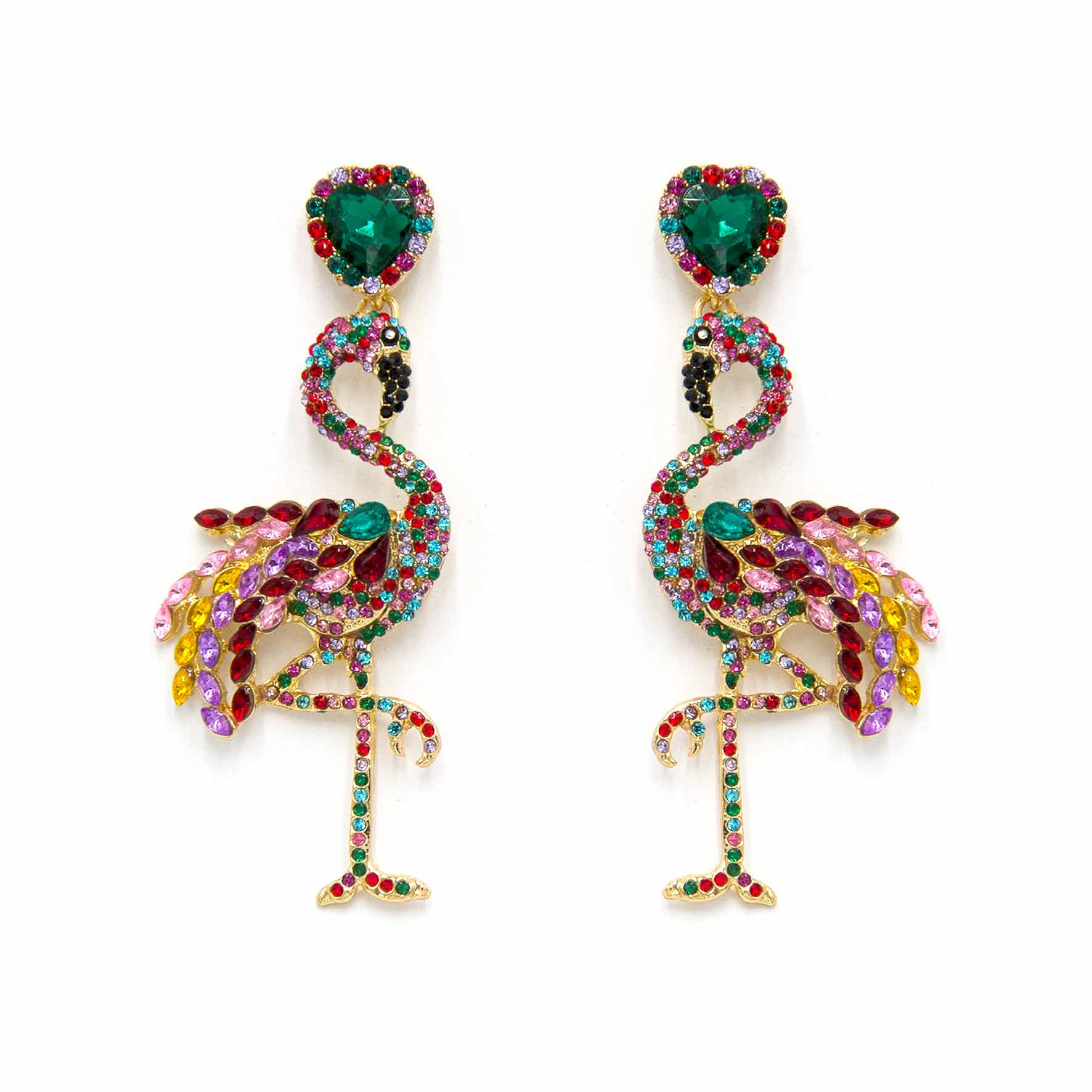 Palestro Milano Orecchini Multicolor Flamingos