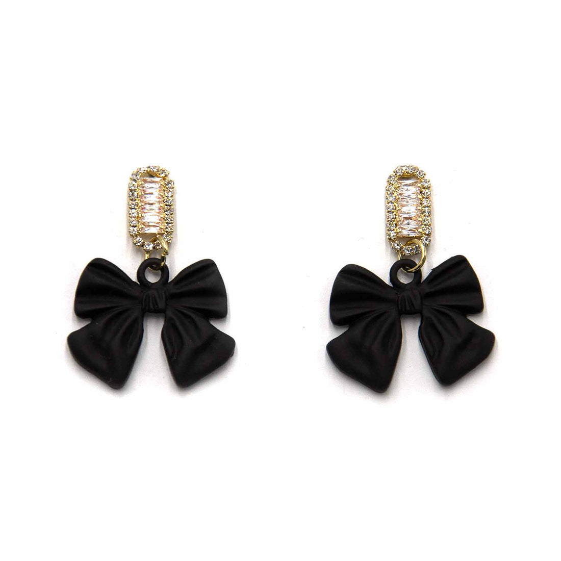 Palestro Milano Orecchini Nero Fiocchetti Luccicosi