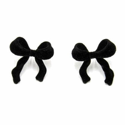 Palestro Milano Orecchini Nero Fiocchi in Velluto