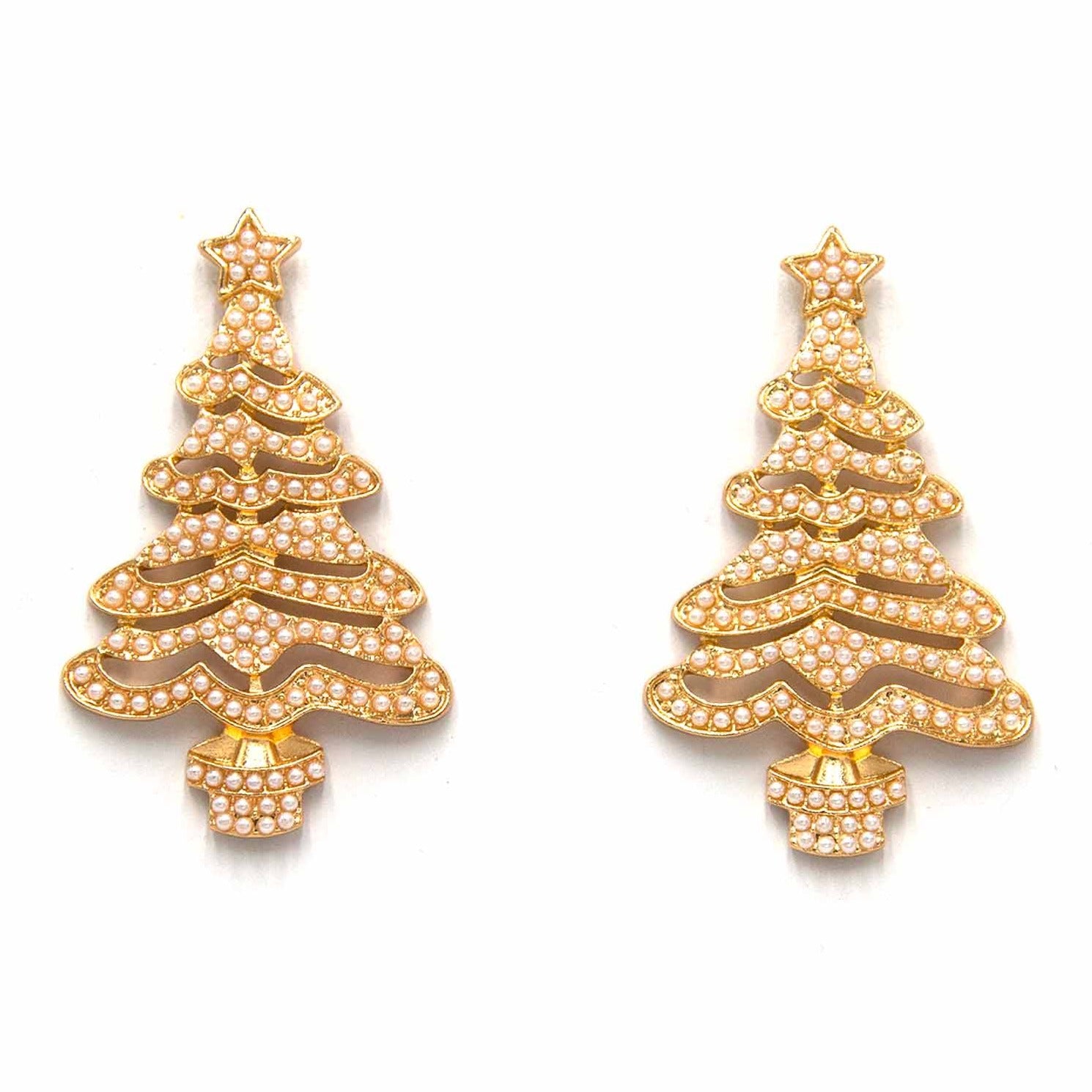Palestro Milano Orecchini Perline Alberello di Natale