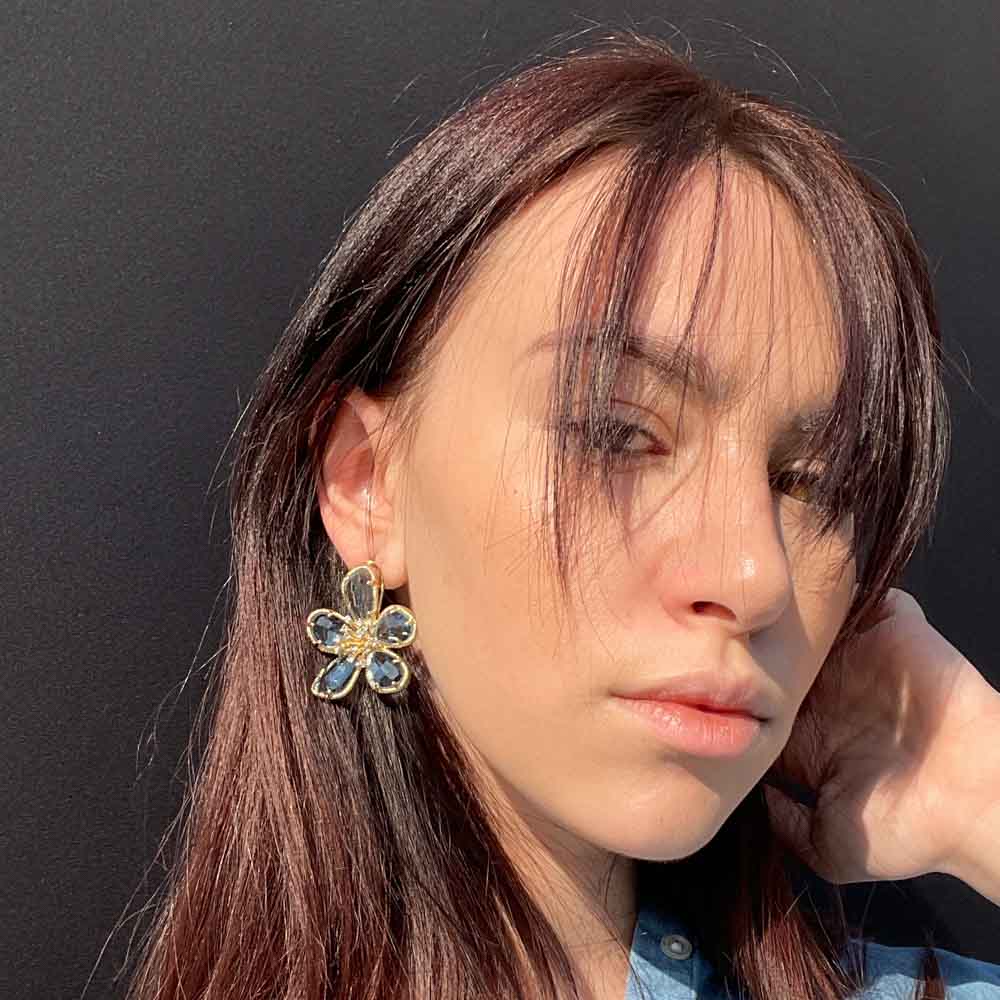 Palestro Milano Orecchini Petali Preziosi