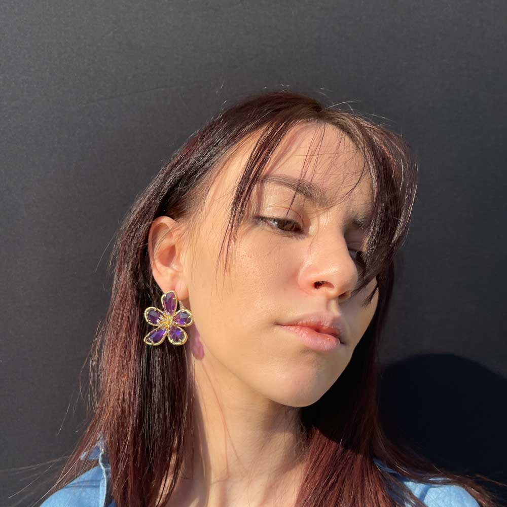 Palestro Milano Orecchini Petali Preziosi