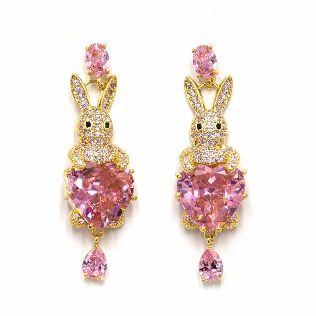 Palestro Milano Orecchini Pink Coniglietto Argento 925 cuore