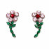 Palestro Milano Orecchini Pink Fiorellini Con Gambo di Zirconi - New Collection