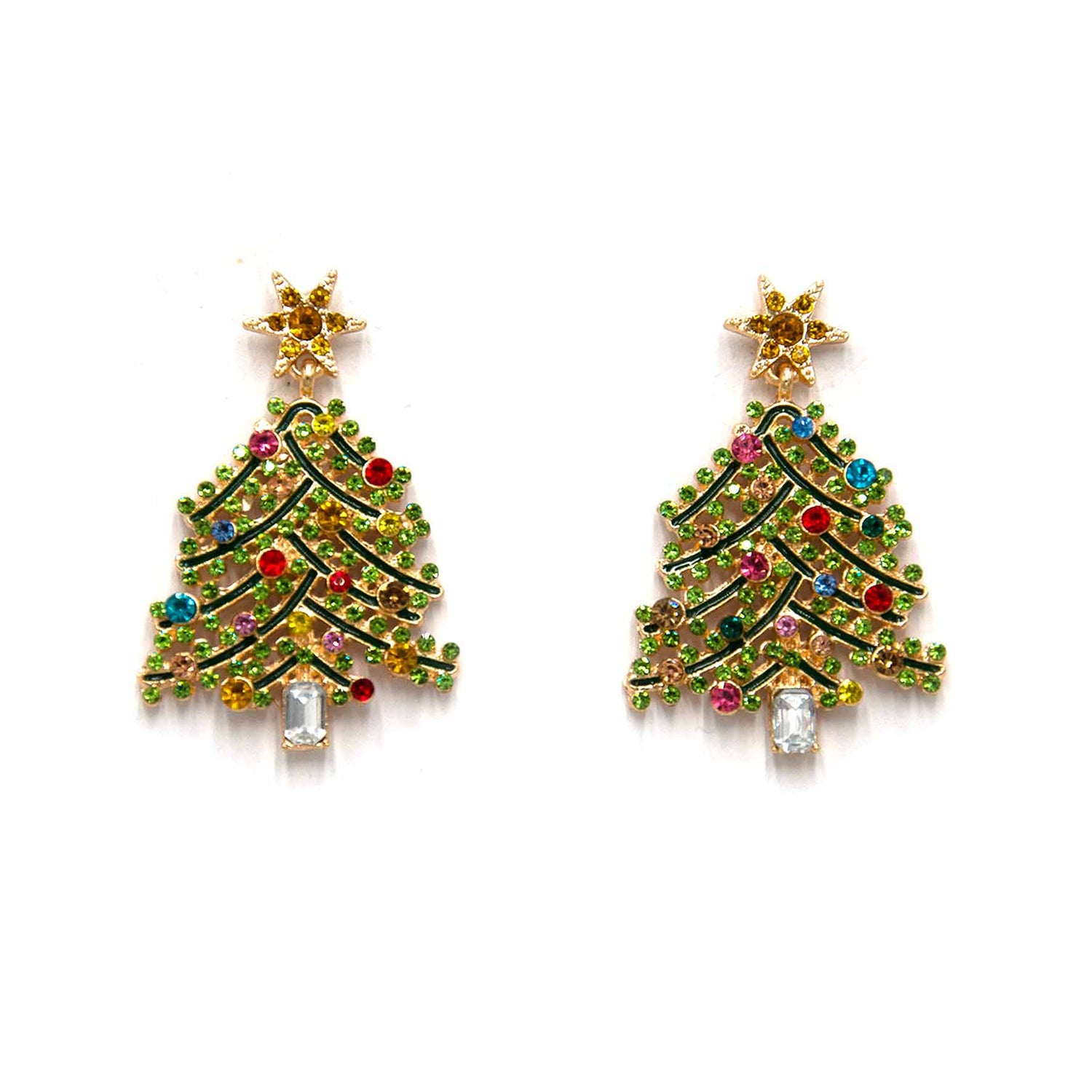 Palestro Milano Orecchini Pino con palline di Natale