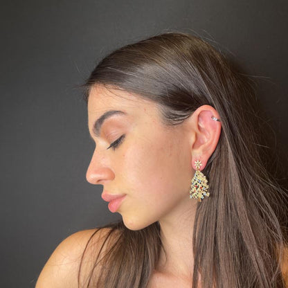 Palestro Milano Orecchini Pino Natalizio