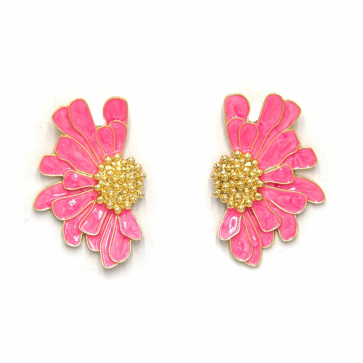 Palestro Milano Orecchini Rosa barbie Fiori d'Oro